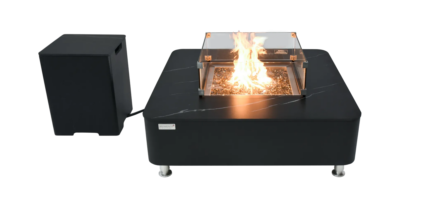 Elementi Plus Copenhagen Porcelain Top Fire Table – 16 kW | OFP101BB