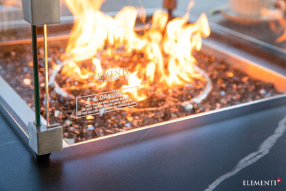 Elementi Plus Copenhagen Porcelain Top Fire Table – 16 kW | OFP101BB