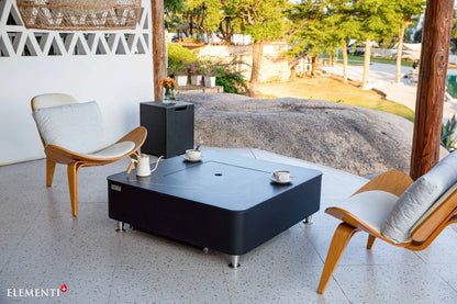 Elementi Plus Copenhagen Porcelain Top Fire Table – 16 kW | OFP101BB