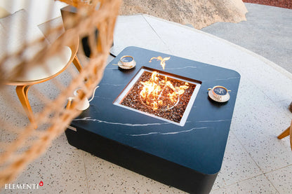 Elementi Plus Copenhagen Porcelain Top Fire Table – 16 kW | OFP101BB