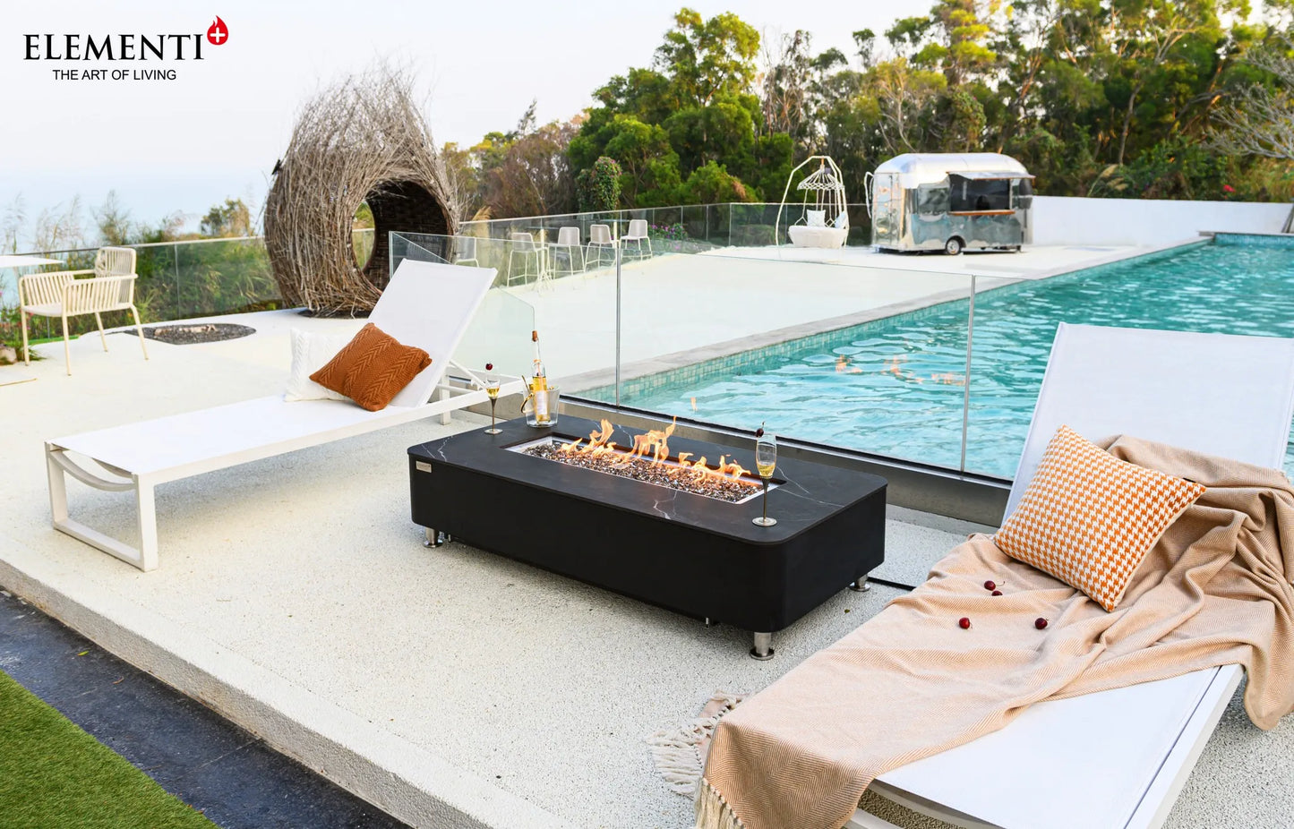 Elementi Plus Valencia Fire Table – 16 kW | OFP102BB