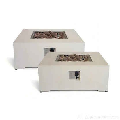Happy Cocooning Estate Square 88 Gas Fire Pit Table | HCEST88