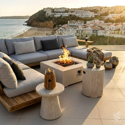 Happy Cocooning Estate Square 88 Gas Fire Pit Table | HCEST88