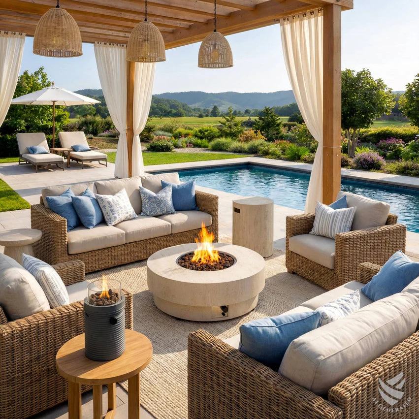 Happy Cocooning Lumi Groove Tabletop Gas Fireplace | HCLUMGR