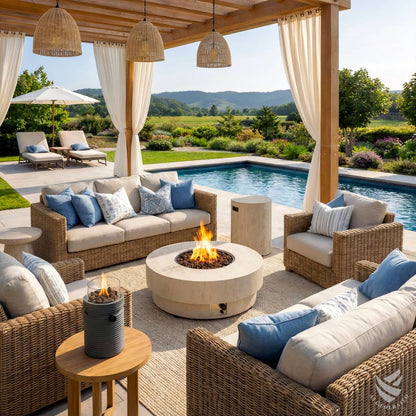 Happy Cocooning Lumi Groove Tabletop Gas Fireplace | HCLUMGR