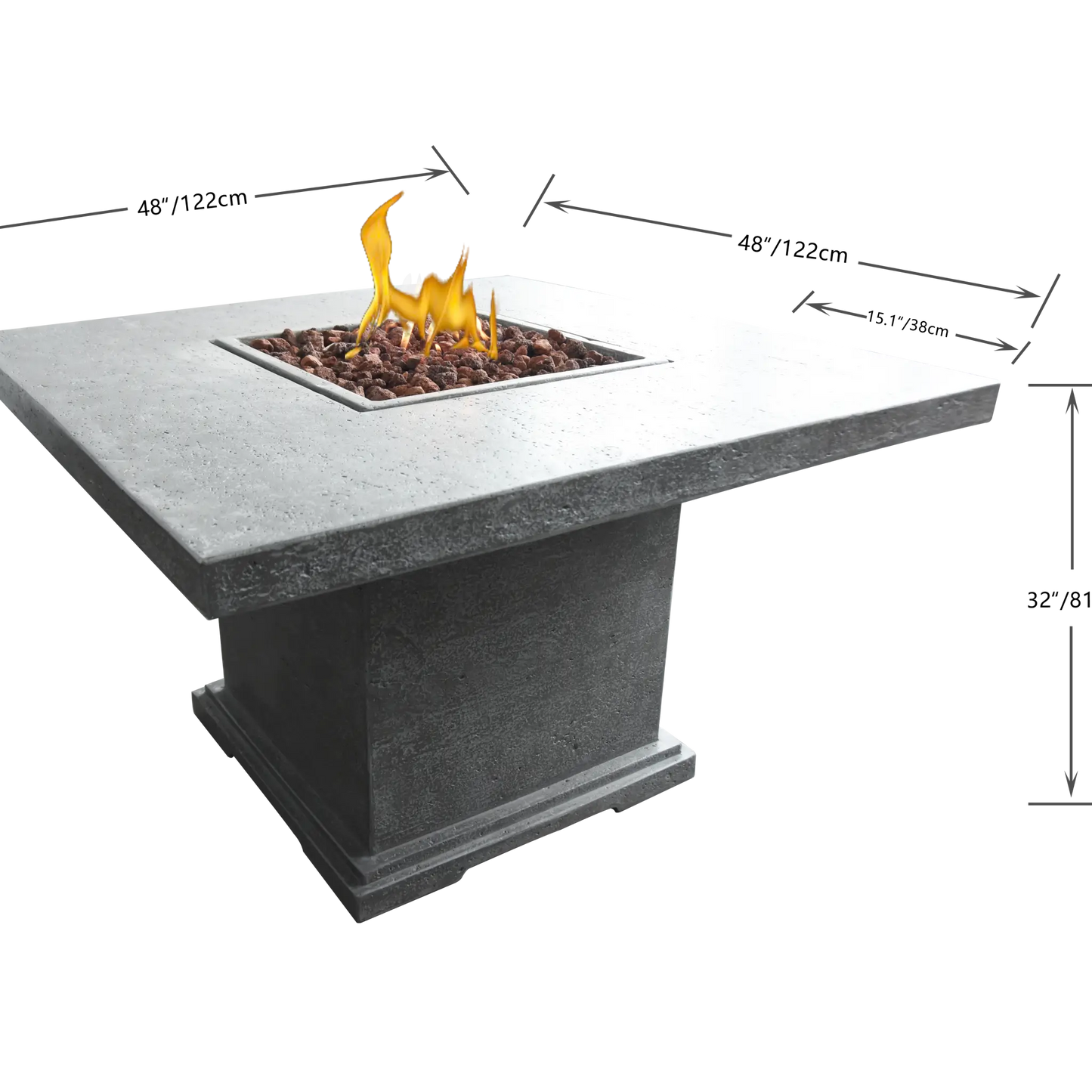 Elementi Birmingham Dining Fire Table – 13.2 kW | OFG202