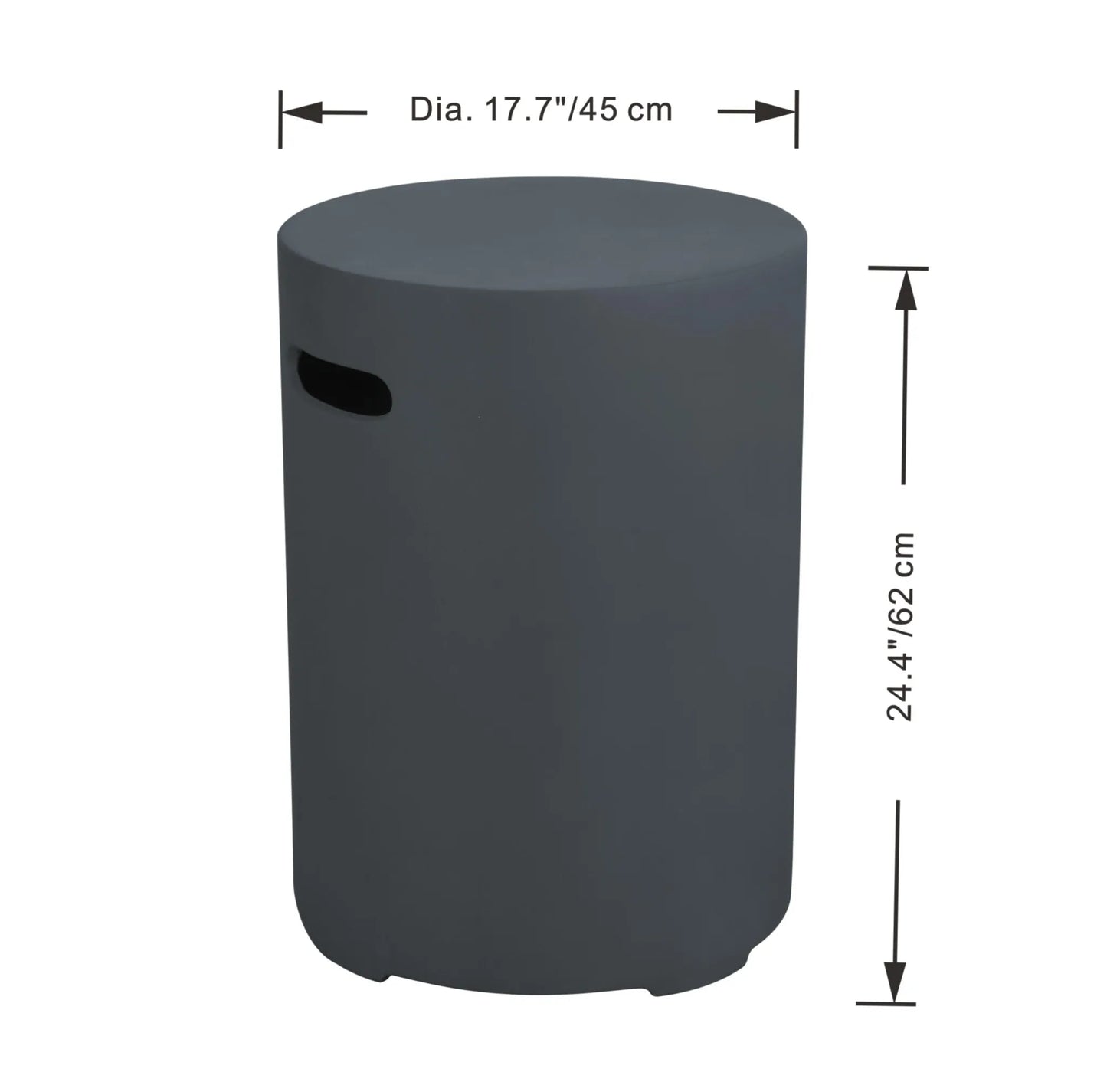 Elementi Round Tank Cover – Large | Light or Dark Grey