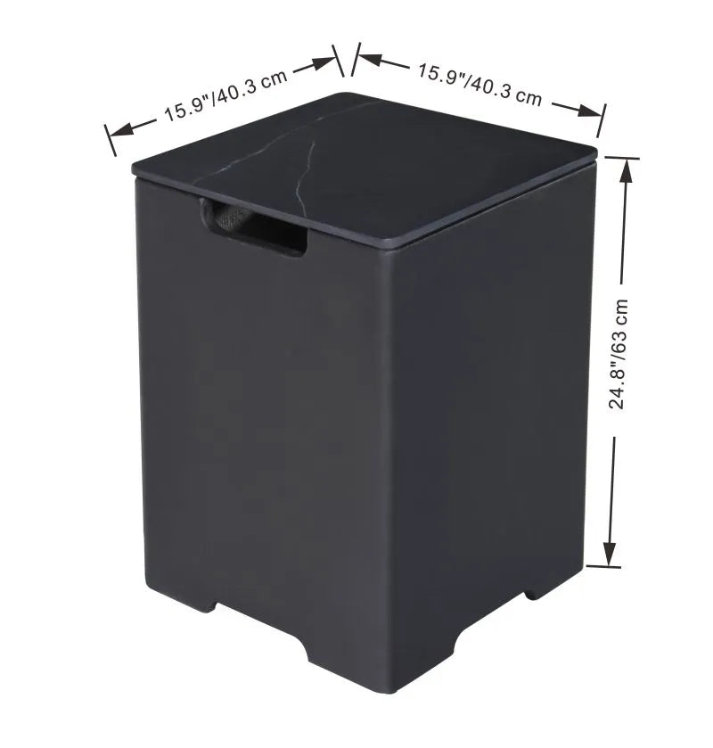 Elementi Plus Tank Cover – Black Porcelain | ONB402BB