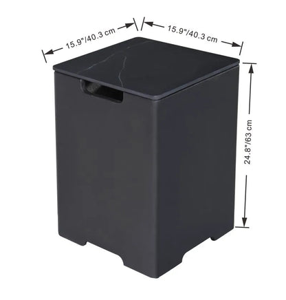 Elementi Plus Tank Cover – Black Porcelain | ONB402BB