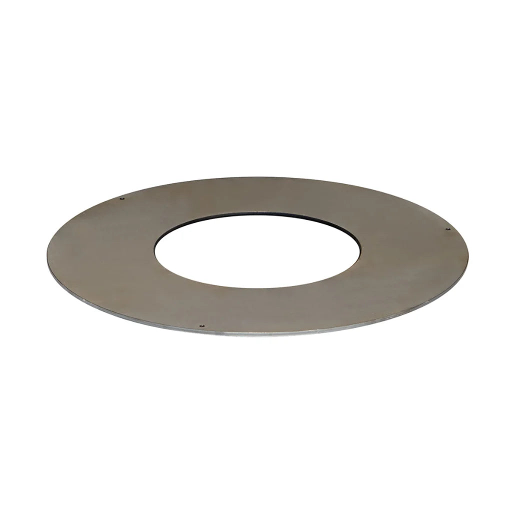 Circular metallic mounting plate with central and four screw holes for buschbeck plancha cooking ring 80cm fire pits