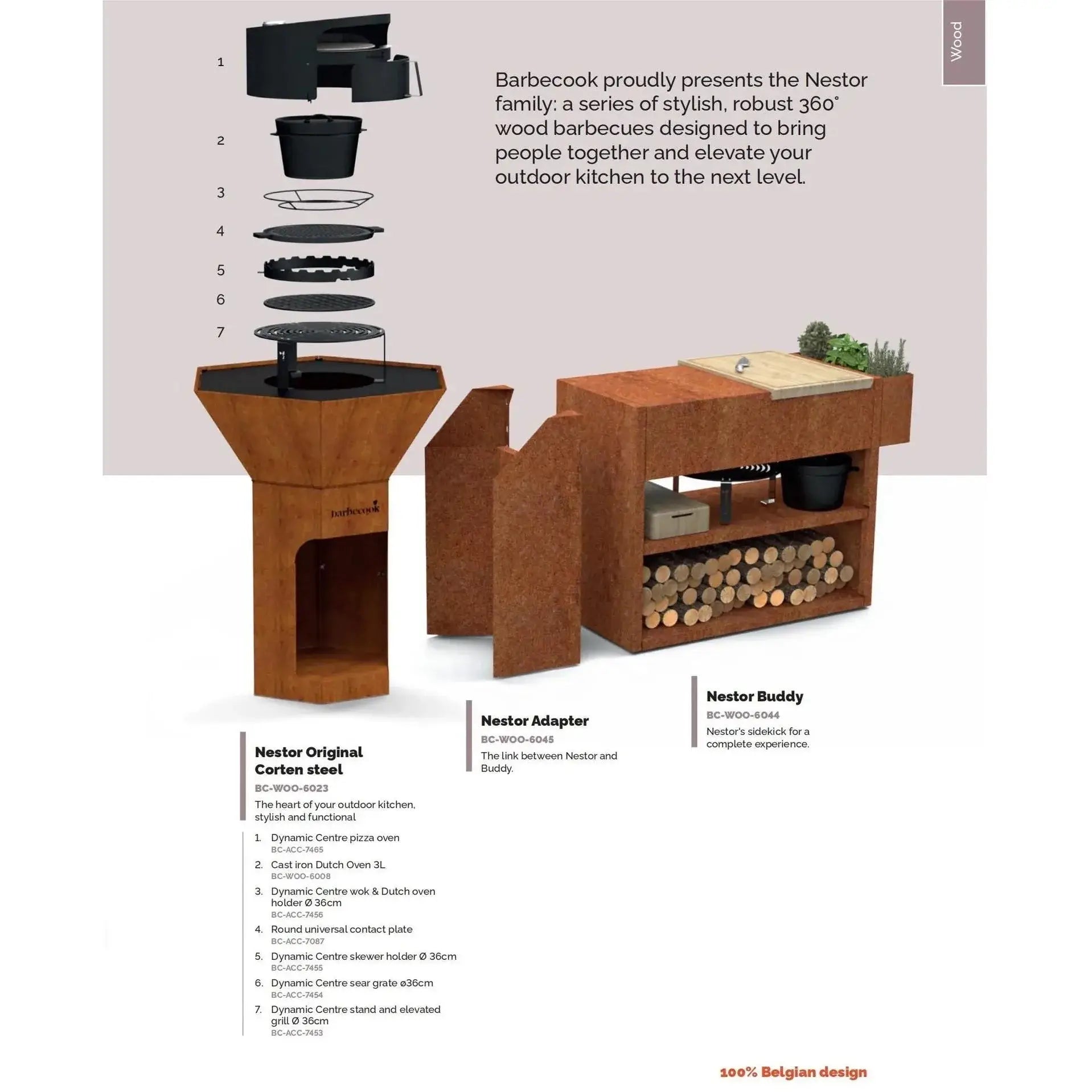 Barbecook Buddy Workstation Corten Steel | BC - WOO - 6044 - Accessories