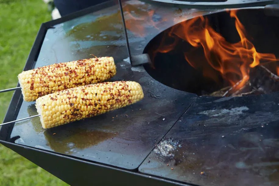 Barbecook Nestor Corten Steel Wood Plancha Grill | BC - WOO - 6023 - BBQs & Grills