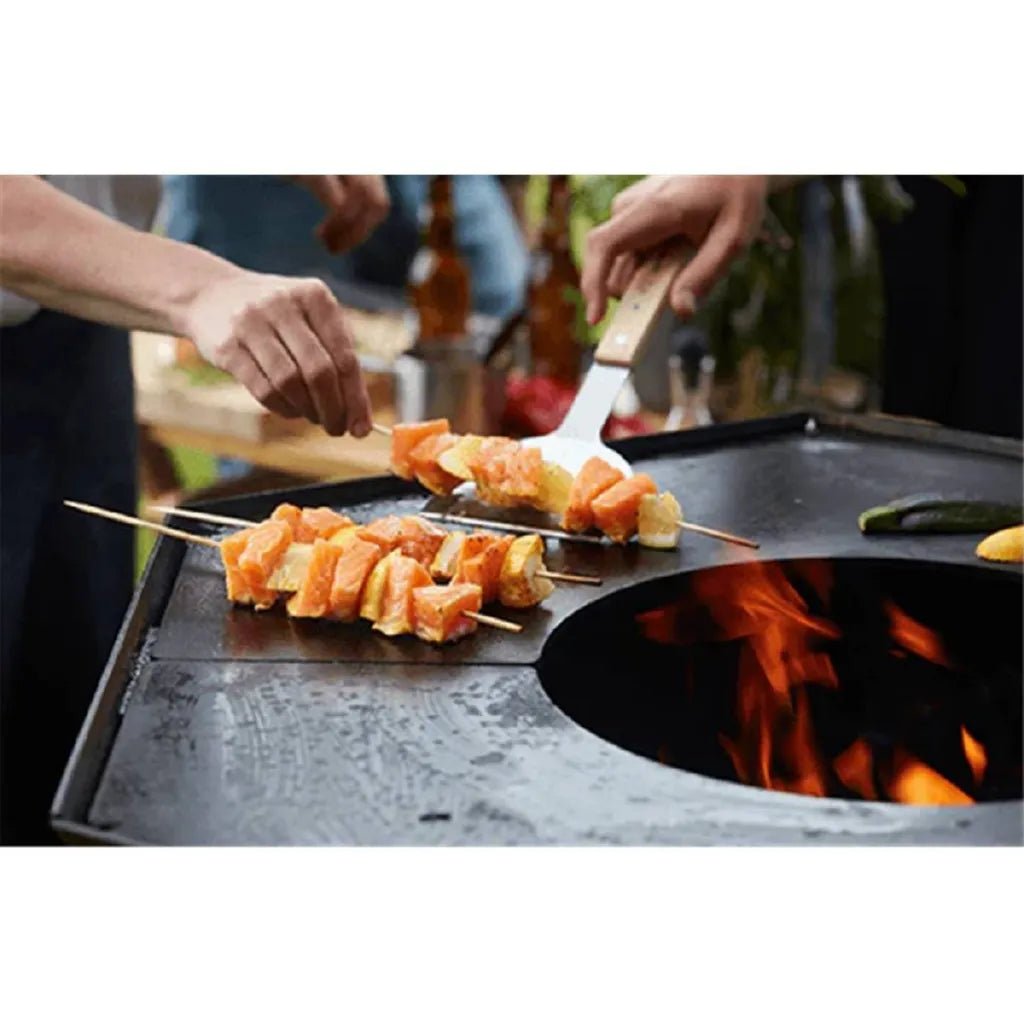 Barbecook Nestor Corten Steel Wood Plancha Grill | BC - WOO - 6023 - BBQs & Grills