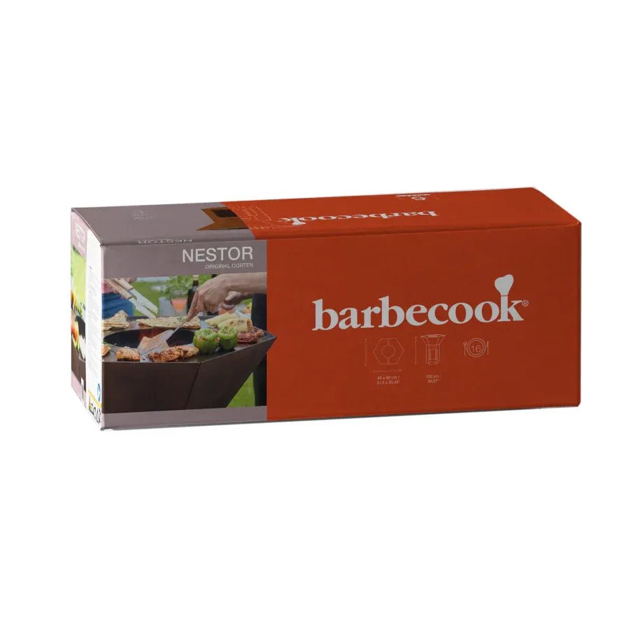 Barbecook Nestor Corten Steel Wood Plancha Grill | BC - WOO - 6023 - BBQs & Grills