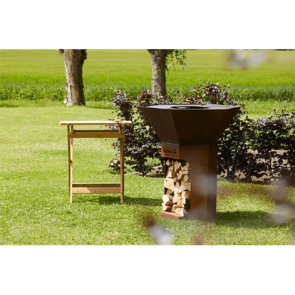 Barbecook Nestor Corten Steel Wood Plancha Grill | BC - WOO - 6023 - BBQs & Grills