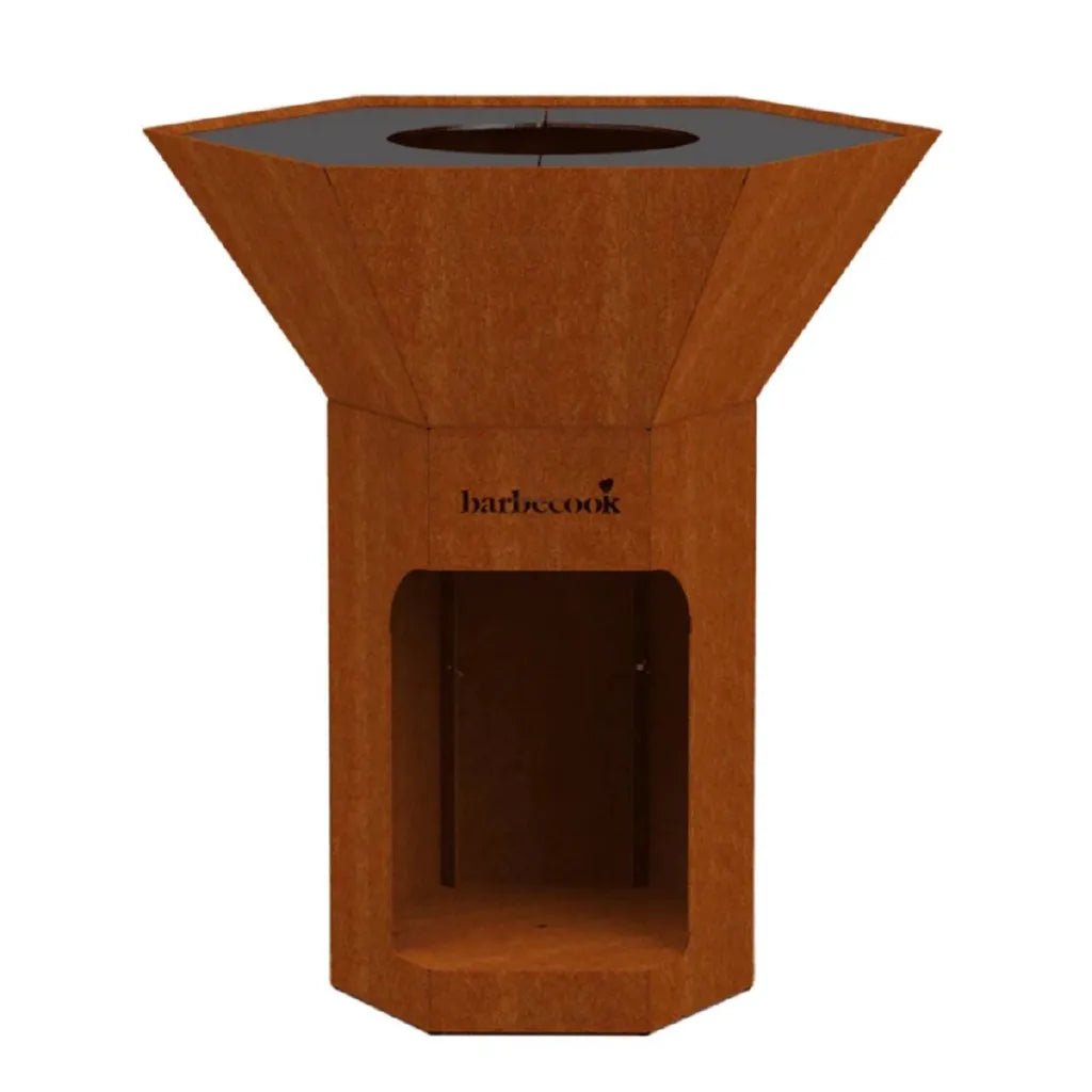 Barbecook Nestor Corten Steel Wood Plancha Grill | BC - WOO - 6023 - BBQs & Grills