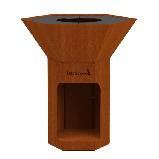 Barbecook Nestor Corten Steel Wood Plancha Grill | BC - WOO - 6023 - BBQs & Grills