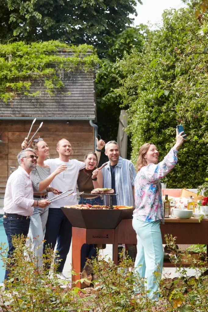 Barbecook Nestor Island Corten Steel Wood Plancha Grill | BC - WOO - 6033 - BBQs & Grills