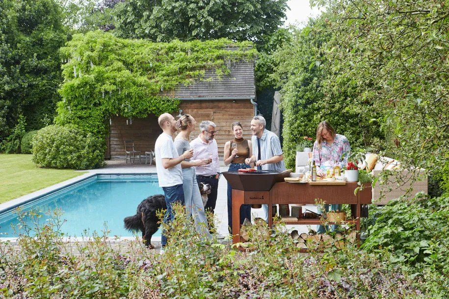 Barbecook Nestor Island Corten Steel Wood Plancha Grill | BC - WOO - 6033 - BBQs & Grills