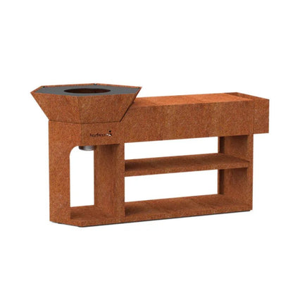 Barbecook Nestor Island Corten Steel Wood Plancha Grill | BC - WOO - 6033 - BBQs & Grills