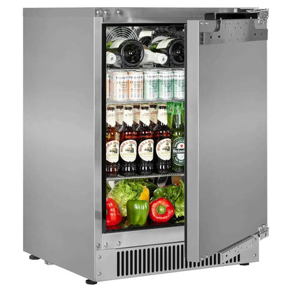 Blastcool Extremis iXP1 integrated outdoor fridge stainless steel built-in beverage produce refrigerator with glass door