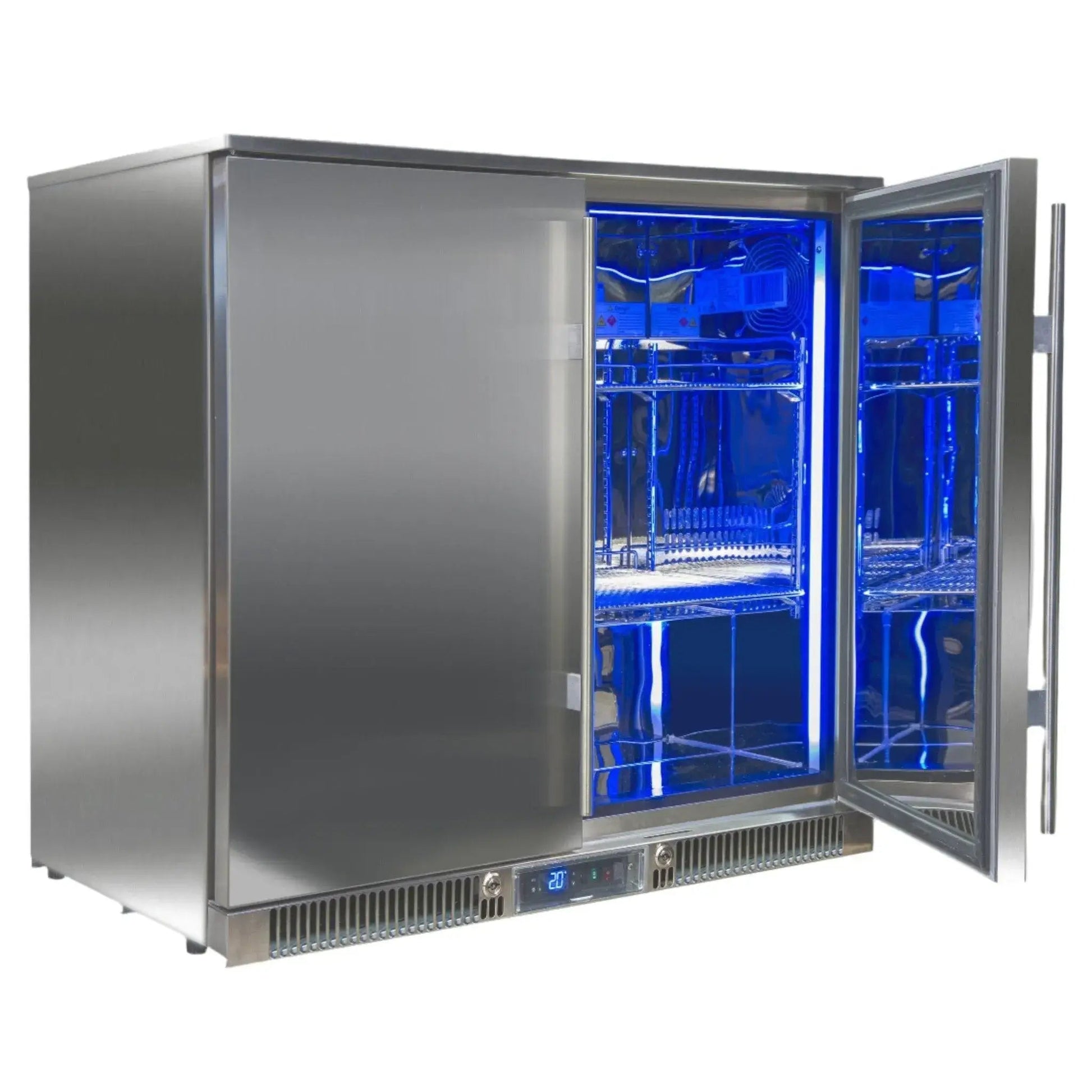 Blastcool Extremis XP2 Premium Outdoor Beverage Fridge - Double Door, Two Heights