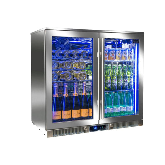 Blastcool Extremis XP2 Premium Outdoor Beverage Fridge - Double Door, Two Heights