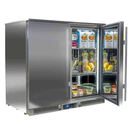 Blastcool Extremis XP2 Premium Outdoor Beverage Fridge - Double Door, Two Heights