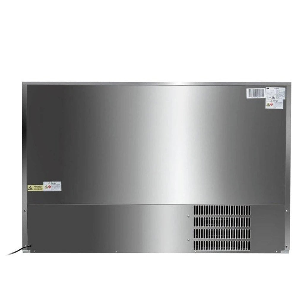 Blastcool extremis xp3 premium outdoor beverage fridge stainless steel ice maker with sleek finish and bottom vent grille