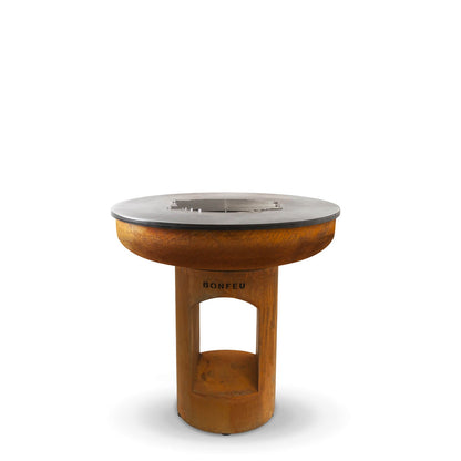 BonFeu BonBiza XL Open Plancha Grill / Fire Pit in Corten Steel (Closed or Open) - Outdoor Kitchens