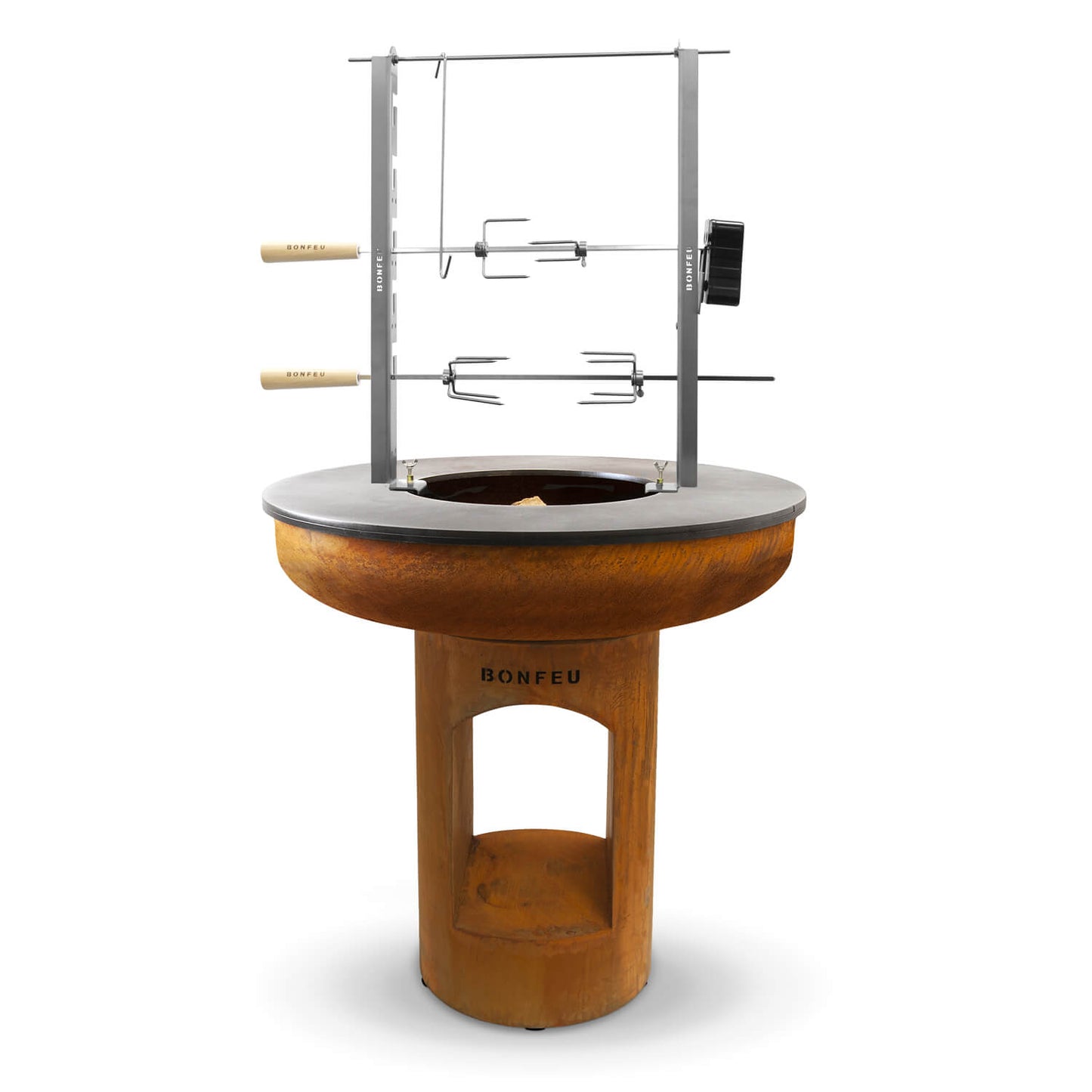 BonFeu BonBiza XL Open Plancha Grill / Fire Pit in Corten Steel (Closed or Open) - Outdoor Kitchens