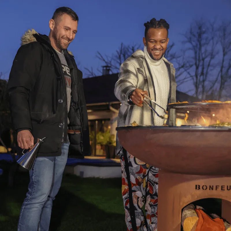 BonFeu BonBiza XL Plancha Grill / Fire Pit in Corten Steel (Closed or Open) - Outdoor Kitchens