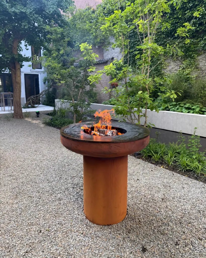 BonFeu BonBiza XL Plancha Grill / Fire Pit in Corten Steel (Closed or Open) - Outdoor Kitchens