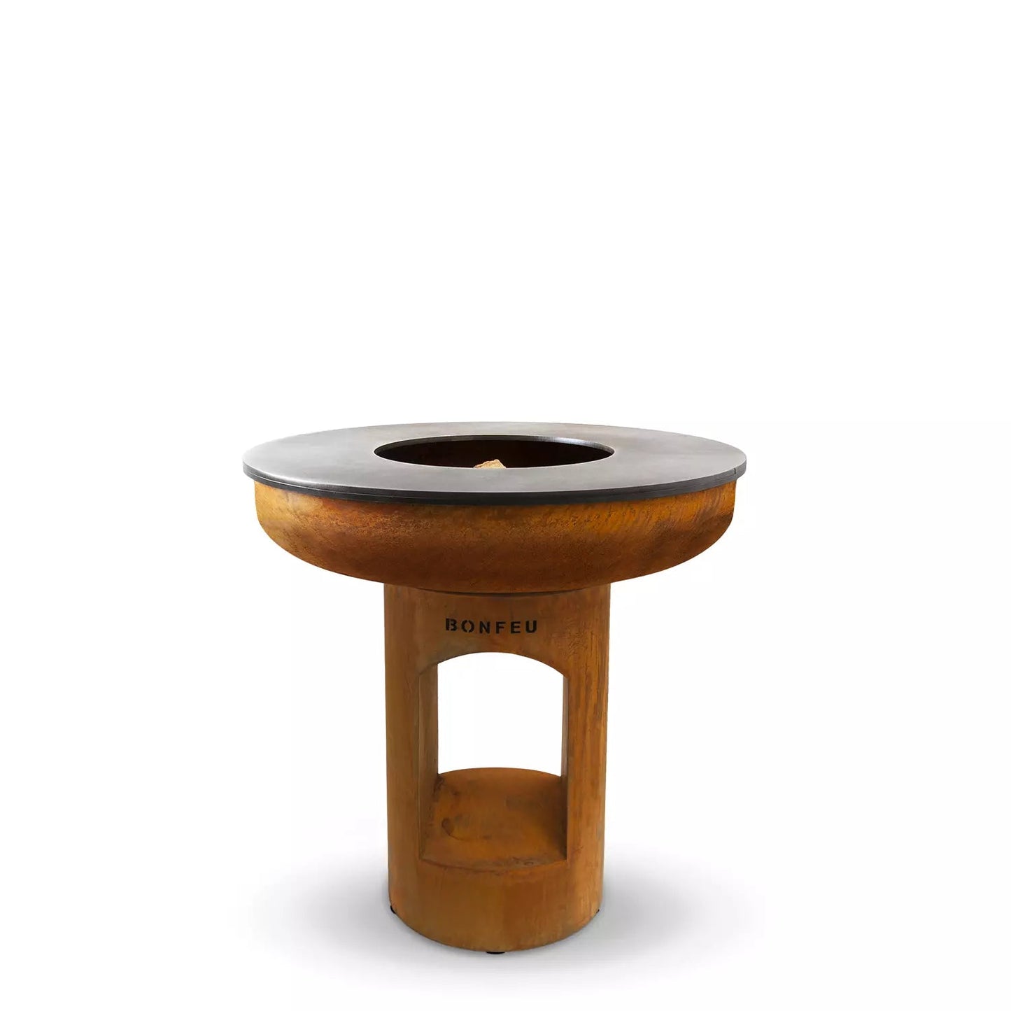 BonFeu BonBiza XL Plancha Grill / Fire Pit in Corten Steel (Closed or Open) - Outdoor Kitchens