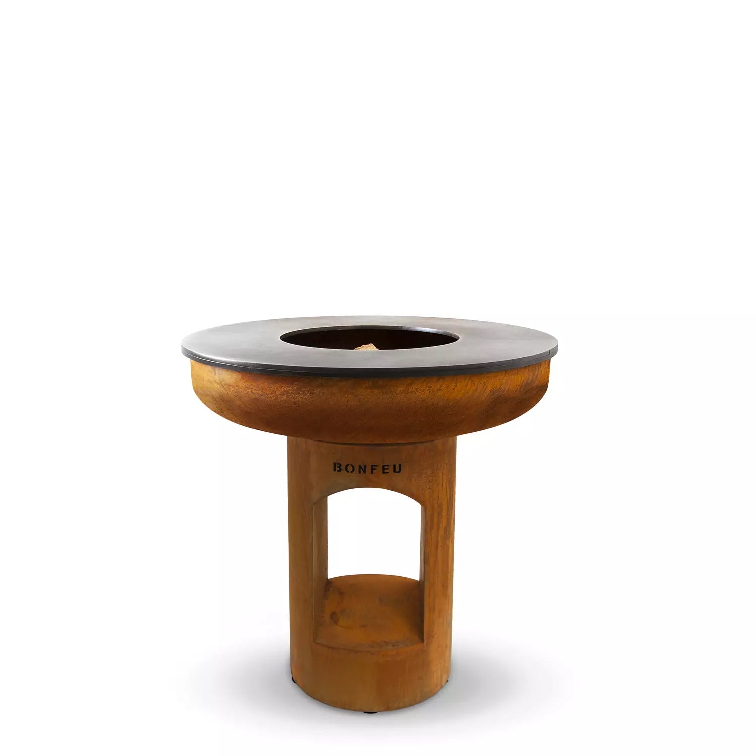 BonFeu BonBiza XL Plancha Grill / Fire Pit in Corten Steel (Closed or Open) - Outdoor Kitchens