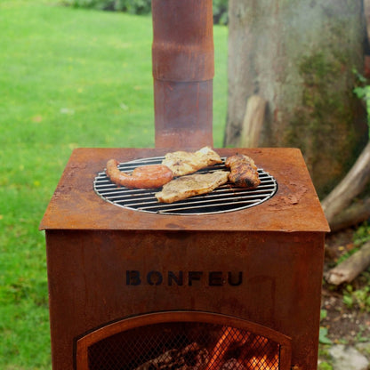 BonFeu Boncarré Outdoor Fireplace Corten Steel 3503R - Outdoor Fireplaces - 3503R - GardenHearth