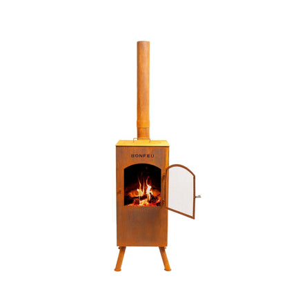 BonFeu Boncarré Outdoor Fireplace Corten Steel 3503R - Outdoor Fireplaces - 3503R - GardenHearth