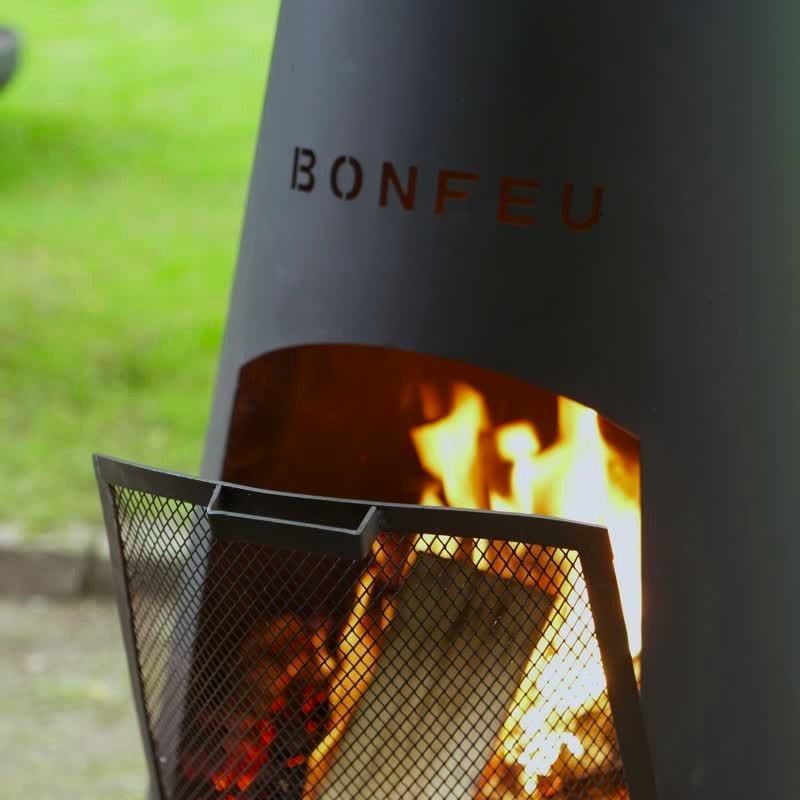 BonFeu BonPyra Large Outdoor Fireplace Black 5003 - Outdoor Fireplaces - 5003 - GardenHearth