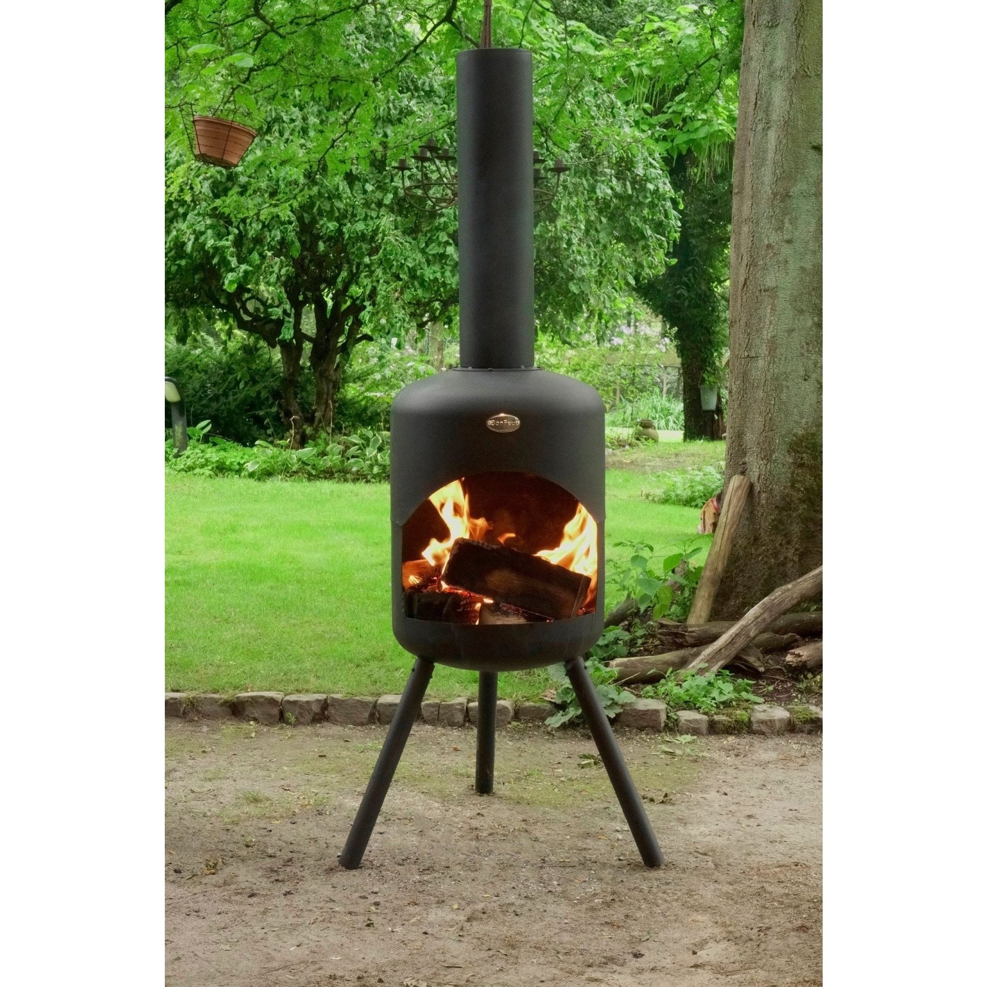 BonFeu BonSelo Black Outdoor Fireplace / Chimenea 3901 - Outdoor Fireplaces - 3901 - GardenHearth