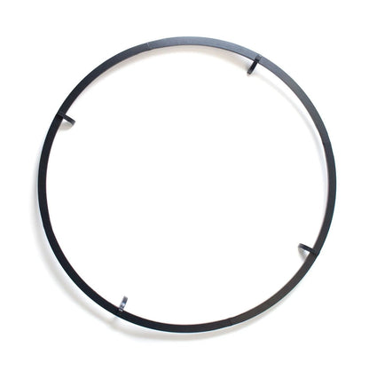 Black circular metal bonfeu food bumper with four evenly spaced notches for bonbiza or bonplanch 80 grill