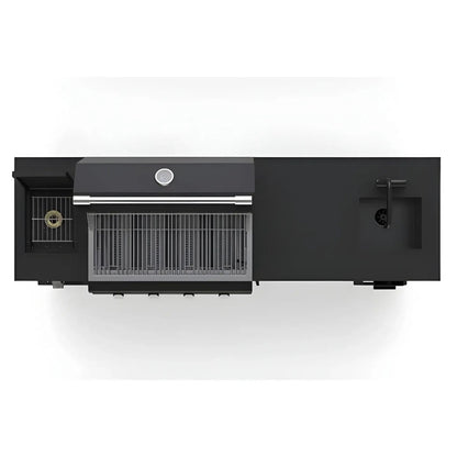 Brabura lite maxi 4 outdoor kitchen with black stainless steel 4 burner built-in bbq side burner sink and fridge