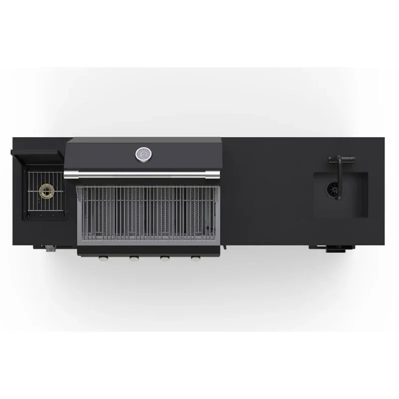 Brabura Lite Maxi 4 Outdoor Kitchen with 4 Burner Built - in BBQ, Sink, Fridge and Side Burner | BKC0033 - Outdoor Kitchens