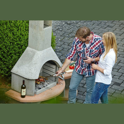 Buschbeck Carmen Masonry Barbecue With Side Table - Masonry BBQs - CAMENTABLE - GardenHearth