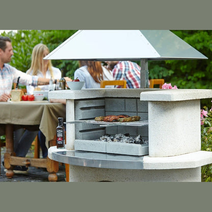 Buschbeck Venedig Masonry Barbecue with Stainless Steel Hood | VENEDIG_SSH - Masonry BBQs - VENEDIG_SSH - GardenHearth