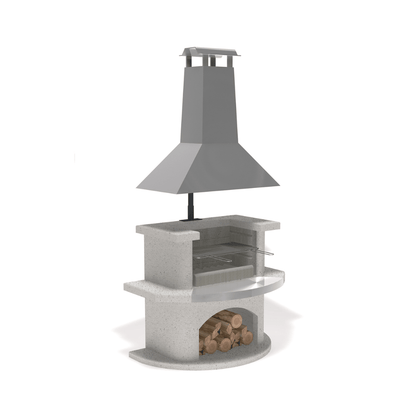 Buschbeck Venedig Masonry Barbecue with Stainless Steel Hood | VENEDIG_SSH - Masonry BBQs - VENEDIG_SSH - GardenHearth