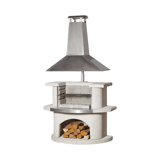 Buschbeck Venedig Masonry Barbecue with Stainless Steel Hood | VENEDIG_SSH - Masonry BBQs - VENEDIG_SSH - GardenHearth