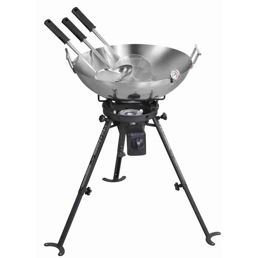 Callow Complete Outdoor Gas Wok Set with High‑Power Burner | C3201B - BBQs & Grills