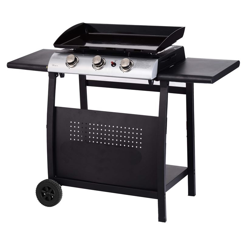 Callow Gas 3 Burner BBQ Plancha Grill with Stand | 1003+stand - BBQs & Grills - 1003+stand - GardenHearth