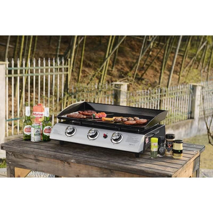 Callow Gas 3 Burner BBQ Plancha Grill with Stand | 1003+stand - BBQs & Grills - 1003+stand - GardenHearth