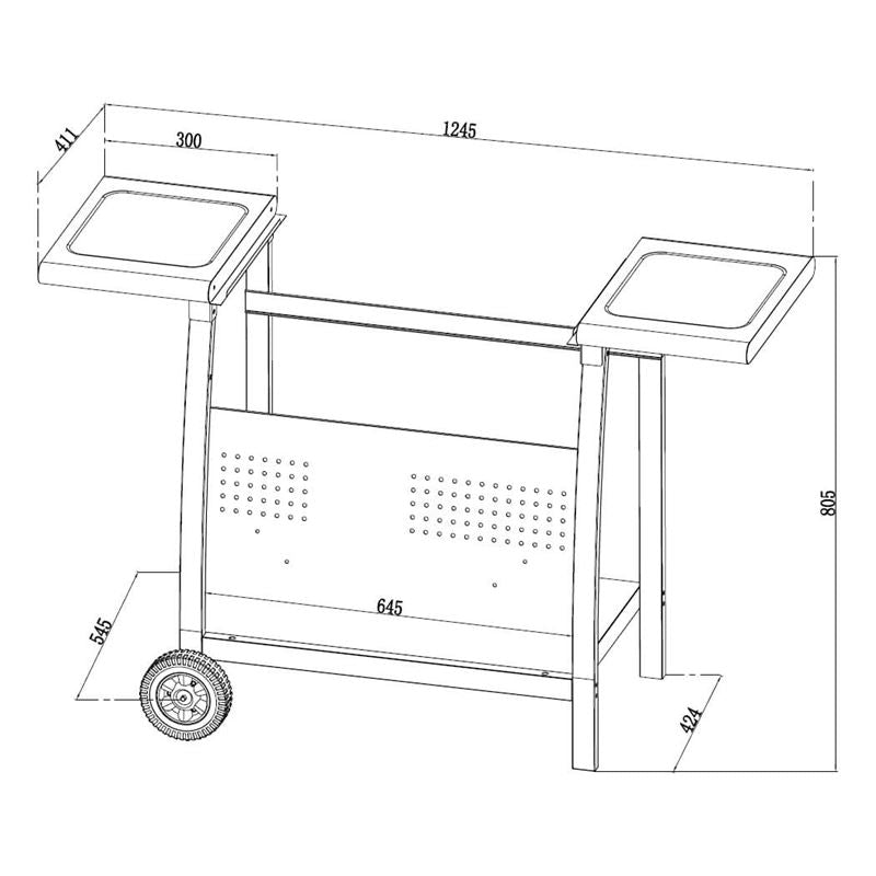 Callow Gas 3 Burner BBQ Plancha Grill with Stand | 1003+stand - BBQs & Grills - 1003+stand - GardenHearth